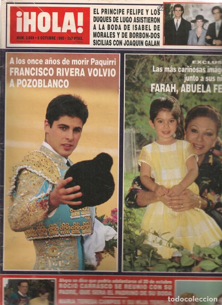 Collectionnisme de Magazine &iexcl;Hola!: &iexcl;HOLA!. N&ordm; 2669. FRANCISCO RIVERA, VOLVI&Oacute; A POZOBLANCO. 5 OCTUBRE 1995. (ST/MG.B)