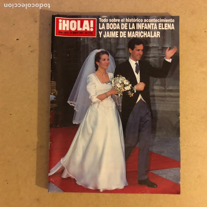 Collectionnisme de Magazine &iexcl;Hola!: &iexcl;HOLA! N&deg;2642 (MARZO, 1995). LA BODA DE LA INFANTA ELEMA Y JAIME DE MARICHALAR. 254 P&Aacute;GINAS.