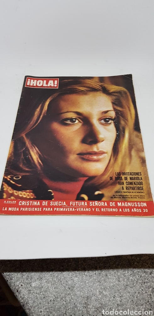 Collectionnisme de Magazine &iexcl;Hola!: Revista Hola 1538 febrero 1974 Cristina de Suecia Moda de Par&iacute;s primavera verano