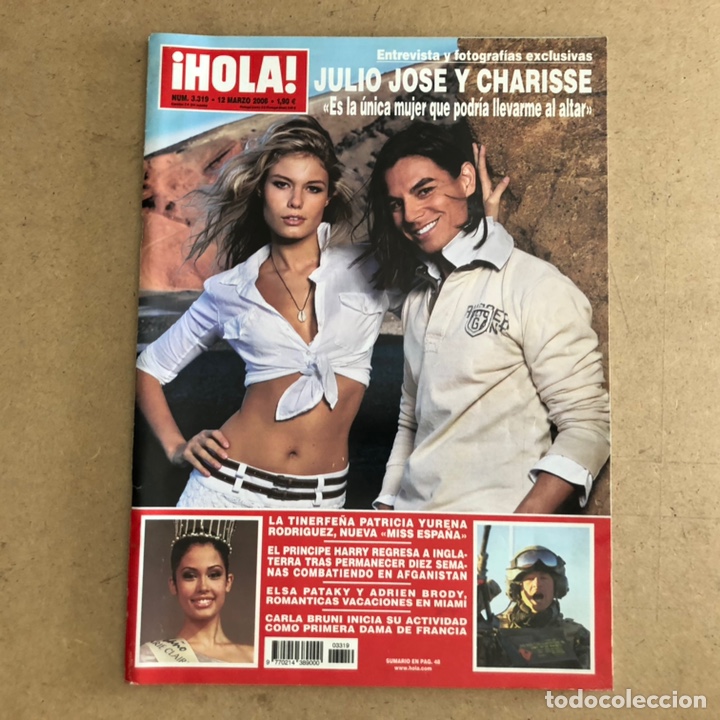 Sammeln von Zeitschriften &iexcl;Hola!: &iexcl;HOLA! N&deg;3319 (MARZO,2008). JULIO JOS&Eacute; IGLESIAS Y CHARISSE, PRINCIPE HARRY, ELSA PATAKY Y ANDRIEN