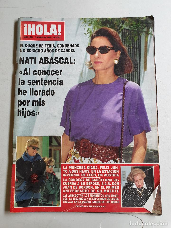 Sammeln von Zeitschriften &iexcl;Hola!: HOLA. 7 ABRIL 1994. NUM. 2591. NATI ABASCAL, DIANA GALES, LOS OSCARS, VER SUMARIO EN FOTOS