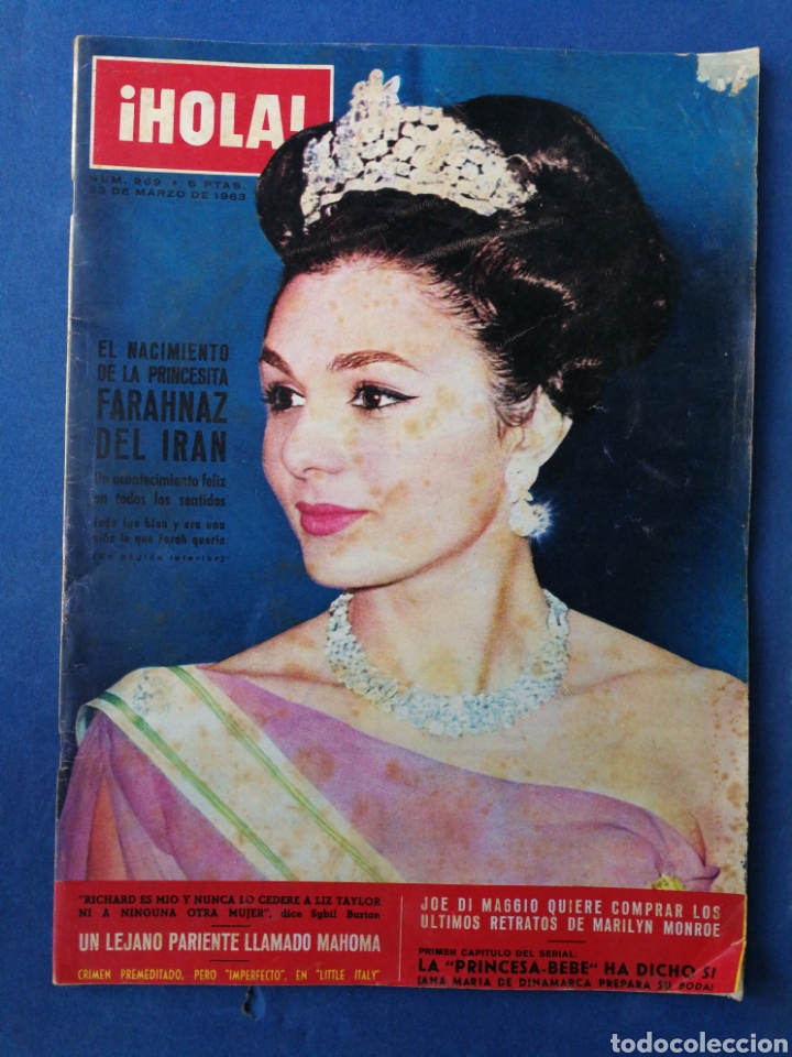 Collectionnisme de Magazine &iexcl;Hola!: REVISTA HOLA- FARAHNAZ DEL IR&Aacute;N- N&deg;969, 23 MARZO 1963.