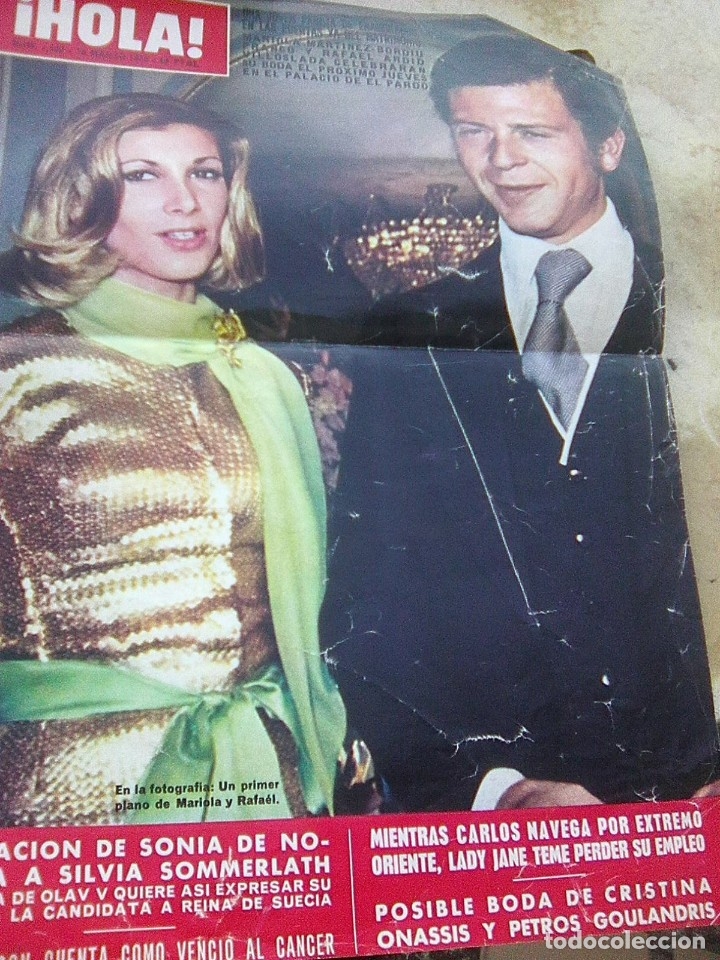 Collectionnisme de Magazine &iexcl;Hola!: Solo portada de Hola - n&ordm; 1542 - 16 marzo 1974 - mariola martinez Bordiu.. reverso public. Singer