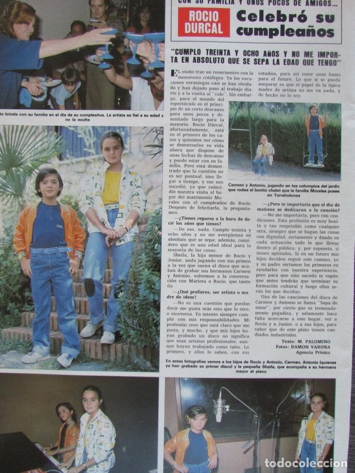 Coleccionismo de Revista Hola: RECORTE REVISTA HOLA N&ordm; 1991 1982 ROCIO DURCAL, JUNIOR