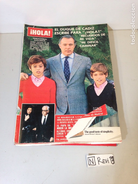 Collectionnisme de Magazine &iexcl;Hola!: Antigua revista HOLA