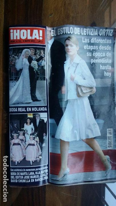 Collectionnisme de Magazine &iexcl;Hola!: REVISTA HOLA N&ordm; 3118 A&Ntilde;O 2004. BODA REAL EN HOLANDA. EL ESTILO DE LETIZIA ORTIZ.