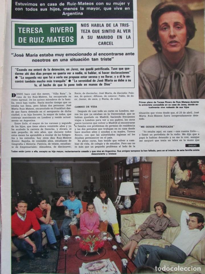 Collection Magazine &iexcl;Hola!: RECORTE REVISTA HOLA N&ordm; 2076 1984 TERESA RIVERO DE RUIZ-MATEOS 4 PGS
