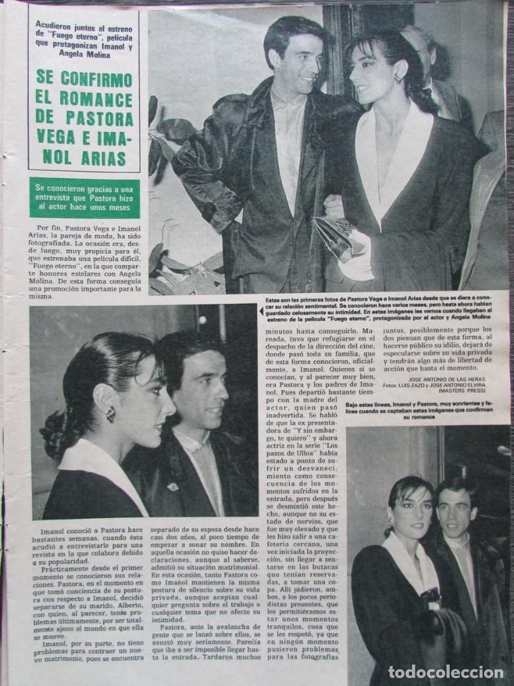 Colecionismo da Revista &iexcl;Hola!: RECORTE REVISTA HOLA N&ordm; 2118 1985 IMANOL ARIAS, PASTORA VEGA, FIORELLA FALTOYANO, VICENTE PATUEL.
