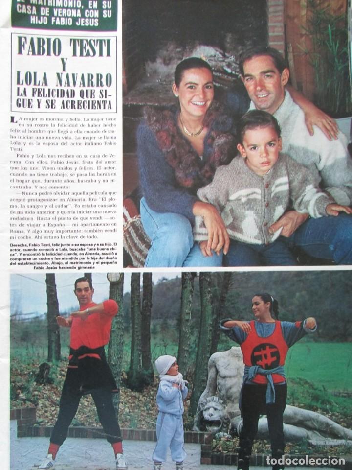 Colecionismo da Revista &iexcl;Hola!: RECORTE REVISTA HOLA N&ordm; 2121 1985 FABIO TESTI Y LOLA NAVARRO 2 PGS