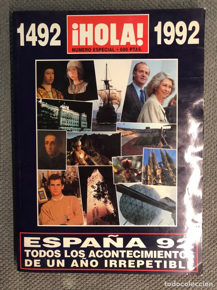 Collectionnisme de Magazine &iexcl;Hola!: HOLA. Revista de Cr&oacute;nica de Sociedad. Quinto Aniversario 1492-1992. Edici&oacute;n Especial