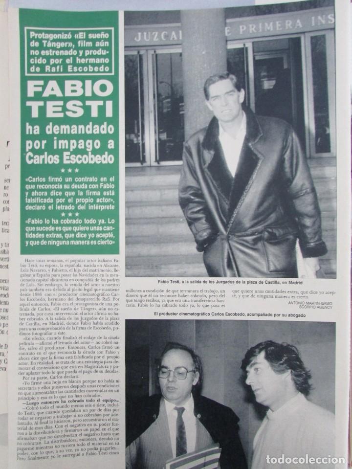 Colecionismo da Revista &iexcl;Hola!: RECORTE REVISTA HOLA N&ordm; 2319 1989 FABIO TESTI