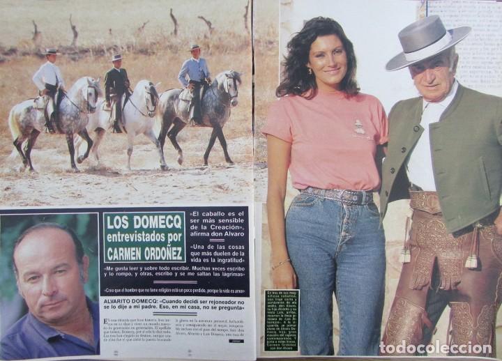 Colecionismo da Revista &iexcl;Hola!: RECORTE REVISTA HOLA N&ordm; 2319 1989 LOS DOMECQ. CARMEN ORDO&Ntilde;EZ 6 PGS