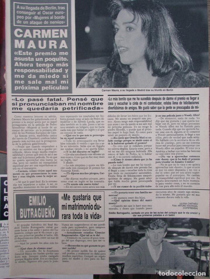 Colecionismo da Revista &iexcl;Hola!: RECORTE REVISTA HOLA N&ordm; 2313 1988 CARMEN MAURA. BUTRAGUE&Ntilde;O