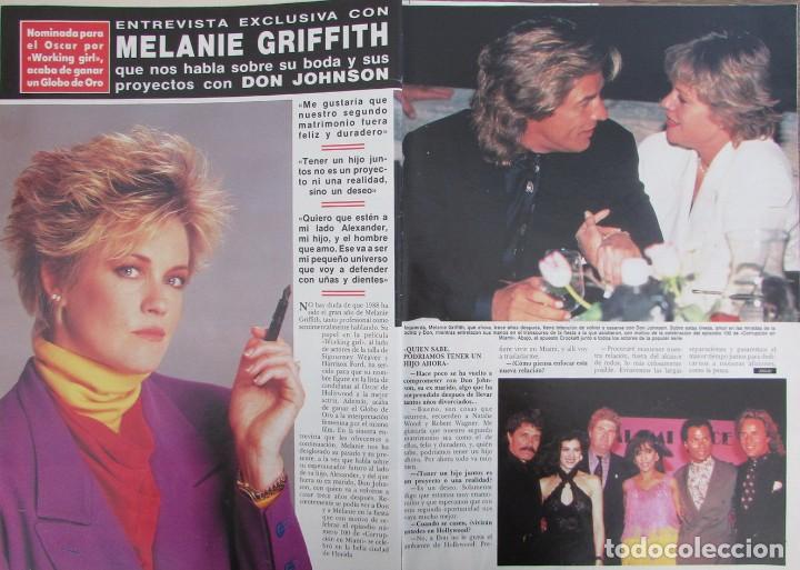Colecionismo da Revista &iexcl;Hola!: RECORTE REVISTA HOLA N&ordm; 2325 1989 MELANIE GRIFFITH 6 PGS