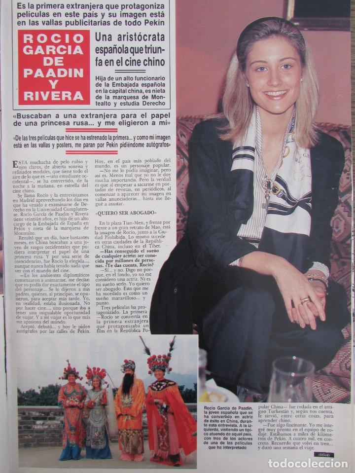 Colecionismo da Revista &iexcl;Hola!: RECORTE REVISTA HOLA N&ordm; 2325 1989 ROCIO GARCIA DE PAADIN Y RIVERA 2 PGS
