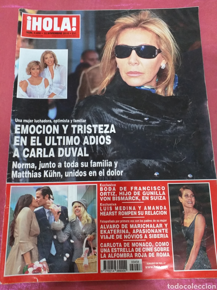 Collectionnisme de Magazine &iexcl;Hola!: Revista Hola - Norma Duval - nov. 2010