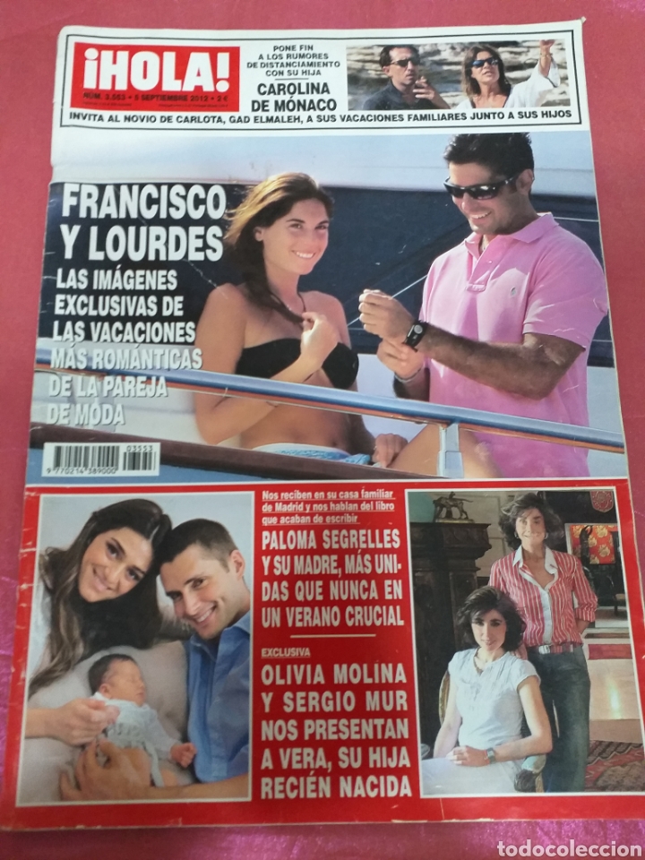 Collectionnisme de Magazine &iexcl;Hola!: Revista HOLA - Fran Ribera y Lourdes - sep. 2012