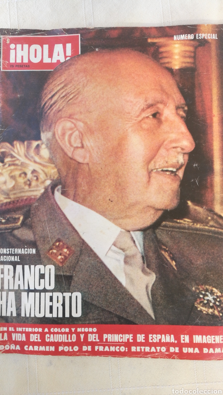 Collectionnisme de Magazine &iexcl;Hola!: Franco ha muerto, Revista Hola