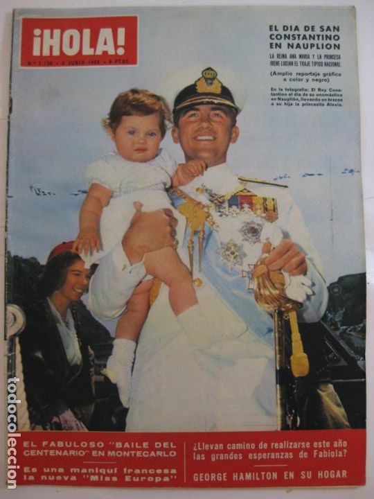 Collectionnisme de Magazine &iexcl;Hola!: &iexcl;HOLA! NUM. 1.136 - 4 JUNIO 1966 - REY CONSTANTINO