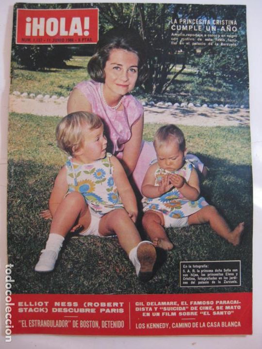 Collectionnisme de Magazine &iexcl;Hola!: &iexcl;HOLA! NUM. 1.137 - 11 JUNIO 1966 - PRINCESA DO&Ntilde;A SOFIA CON HIJAS