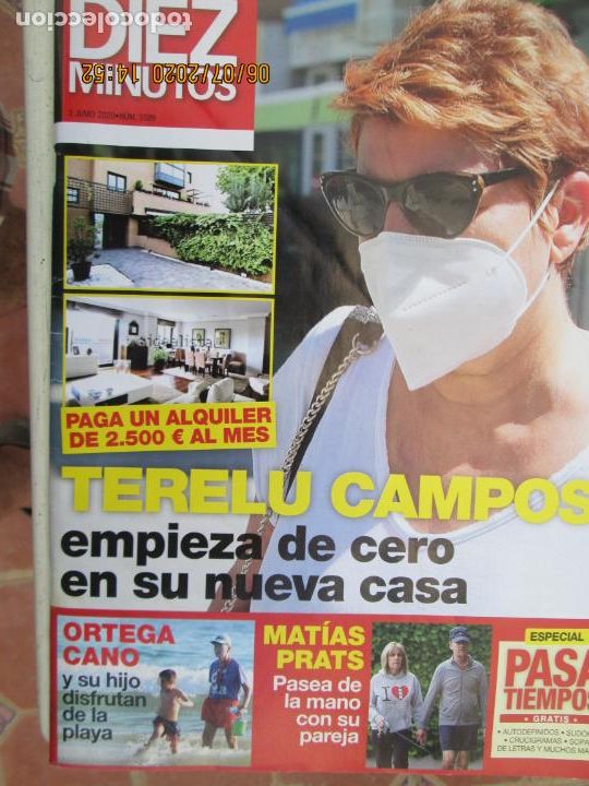 Collectionnisme de Magazine &iexcl;Hola!: DIEZ MINUTOS REVISTA N&ordm; 3589 - JUNIO 2020- TERELU CAMPOS - ORTEGA CANO -