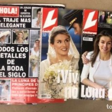 Coleccionismo de Revista Hola: BODA PRINCIPE FELIPE Y LETIZIA. LOTE DE 2 REVISTAS HOLA Y 2 LECTURAS. (VER FOTOGRAFÍAS).