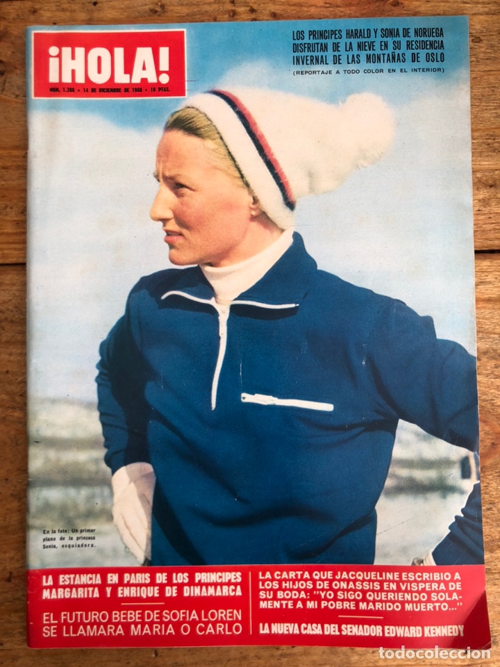 Colecionismo da Revista &iexcl;Hola!: REVISTA HOLA A&Ntilde;O 1968- N&ordm; 1268 - PRINCIPES HARALD Y SONIA NORUEGA- SOFIA LOREN -MARIE CHRISTINE