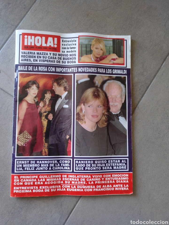 Sammeln von Zeitschriften &iexcl;Hola!: Hola num 2800 9 abril 1998. Baile de la Rosa.