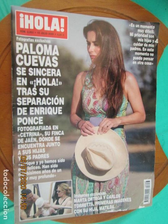 Coleccionismo de Revista Hola: HOLA REVISTA , 3963 - JULIO -2020 -PALOMA CUEVAS TRAS SU SEPARACION - MARTA ORTEGA