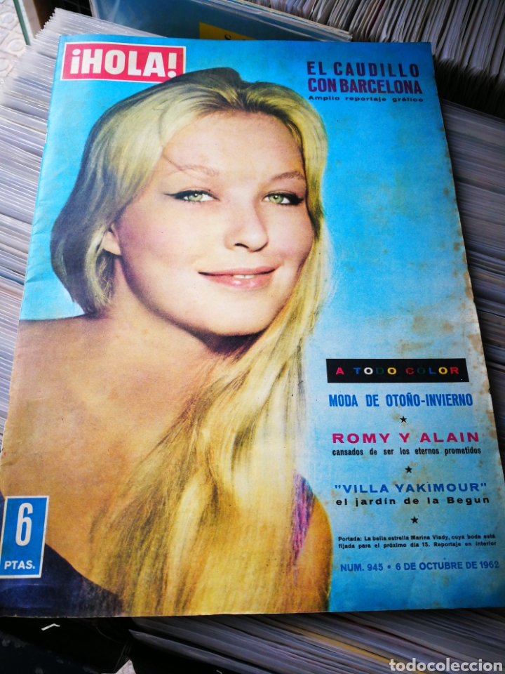 Coleccionismo de Revista Hola: REVISTA HOLA!- EL CAUDILLO CON BARCELONA, N&deg;945,1962.