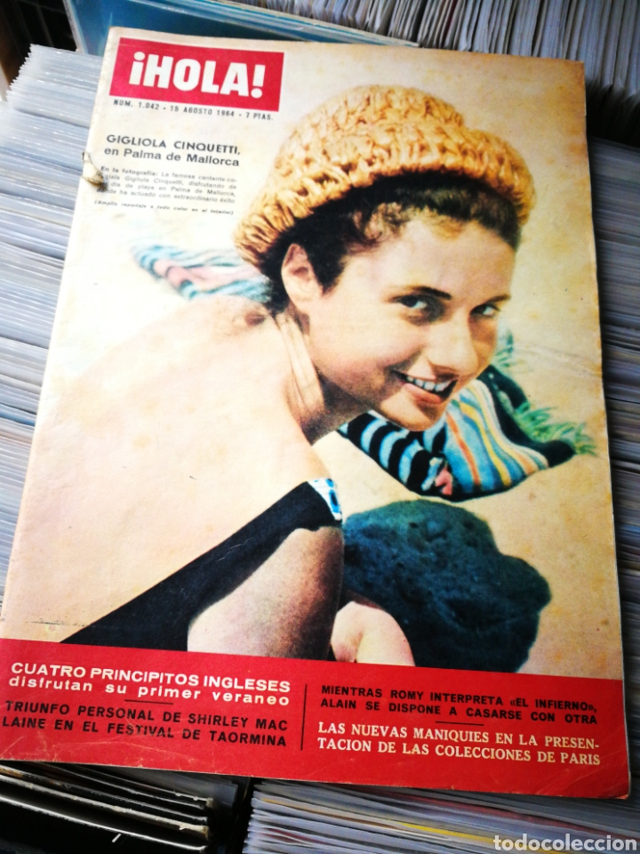 Coleccionismo de Revista Hola: REVISTA HOLA!- GIGLIOLA CINQUETTI, N&deg;1042,1964.