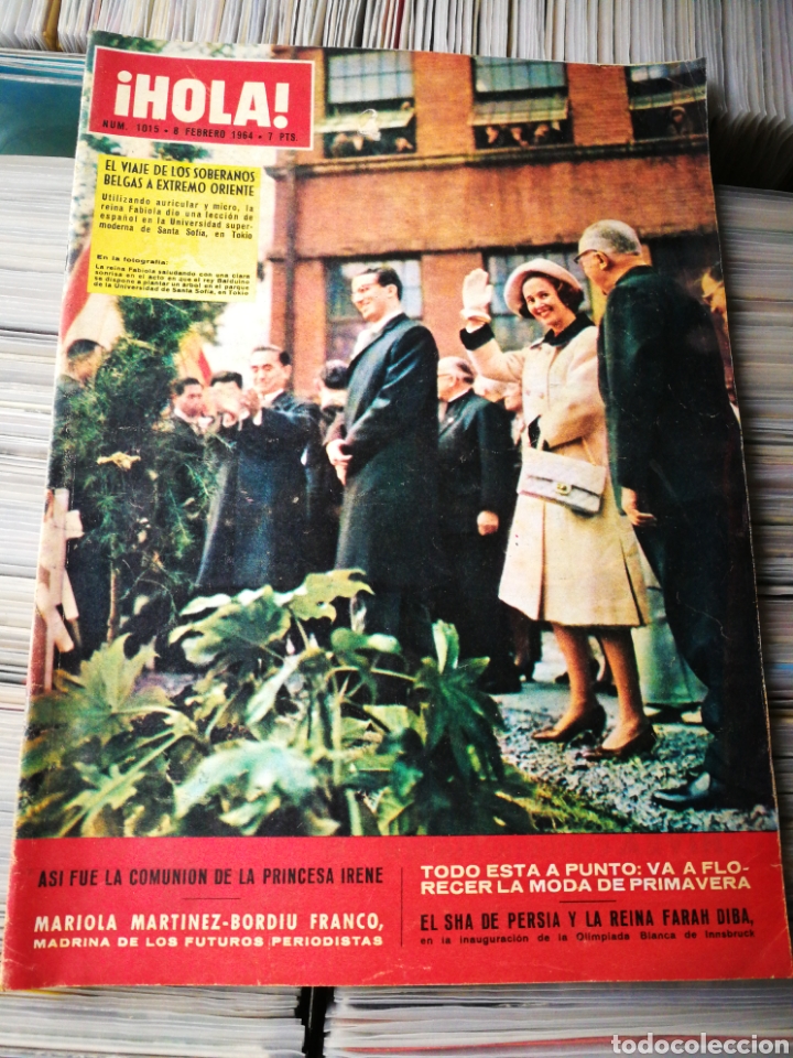Coleccionismo de Revista Hola: REVISTA HOLA!- REINA FABIOLA EN UNIVERSIDAD DE TOKIO, N&deg;1015,1964.