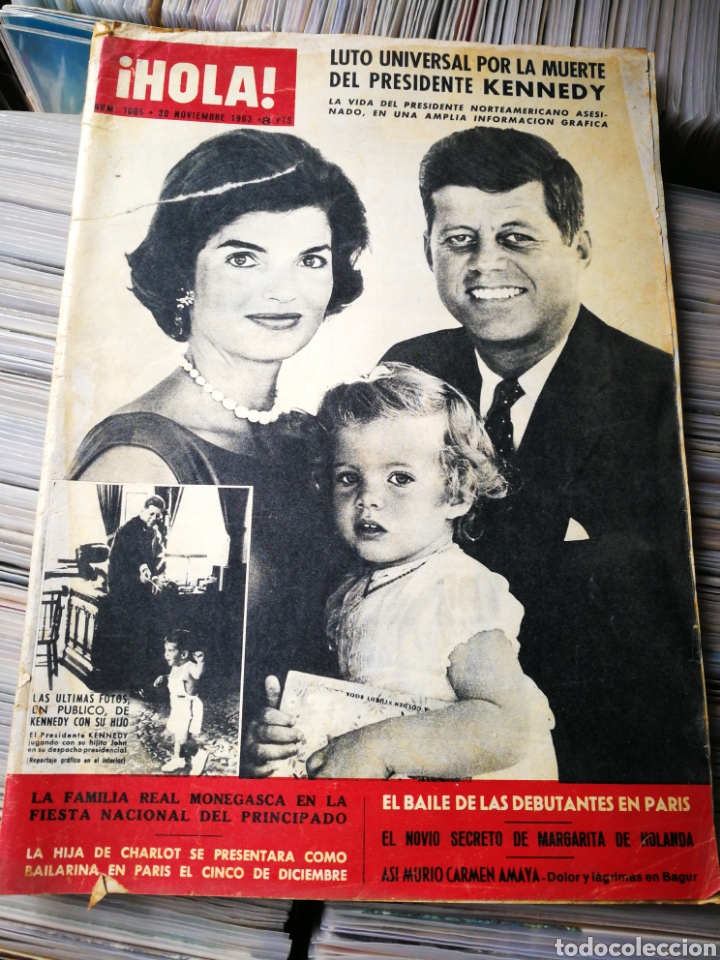 Coleccionismo de Revista Hola: REVISTA HOLA!- LUTO UNIVERSAL MUERTE PRESIDENTE KENNEDY, N&deg;1005,1963.