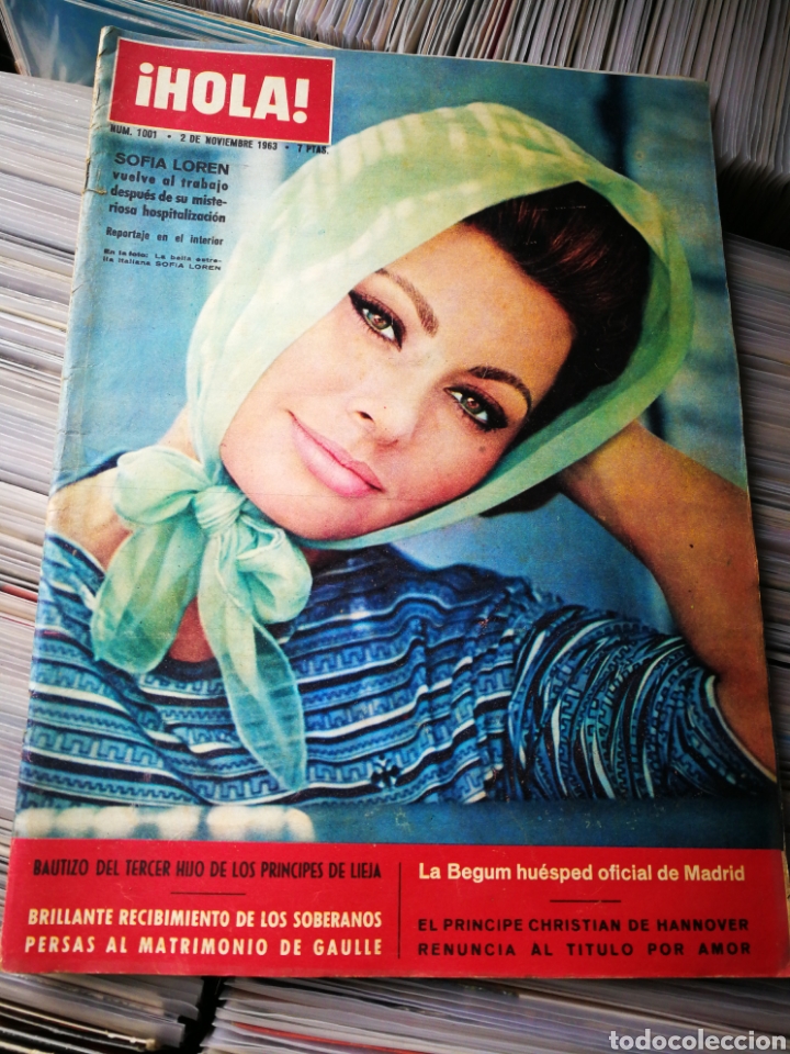 Coleccionismo de Revista Hola: REVISTA HOLA!- SOFIA LOREN, N&deg;1001,1963.