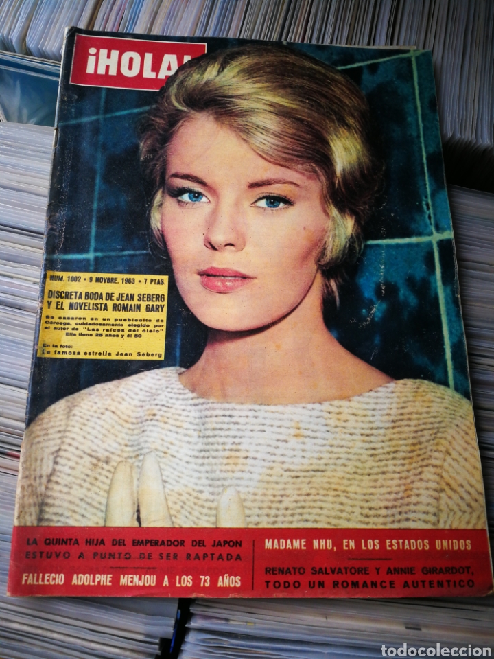 Coleccionismo de Revista Hola: REVISTA HOLA!- BODA DE JEAN SEBERG Y ROMAIN GARY, N&deg;1002,1963.