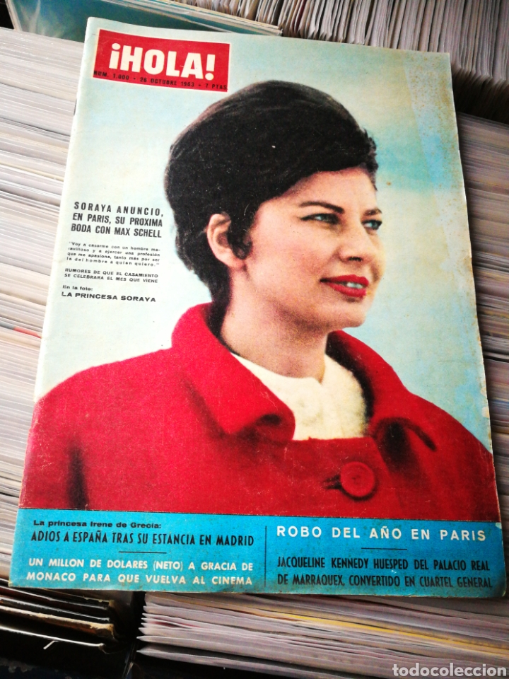 Coleccionismo de Revista Hola: REVISTA HOLA!- LA PRINCESA SORAYA ANUNCIA BODA , N&deg;1000,1963.