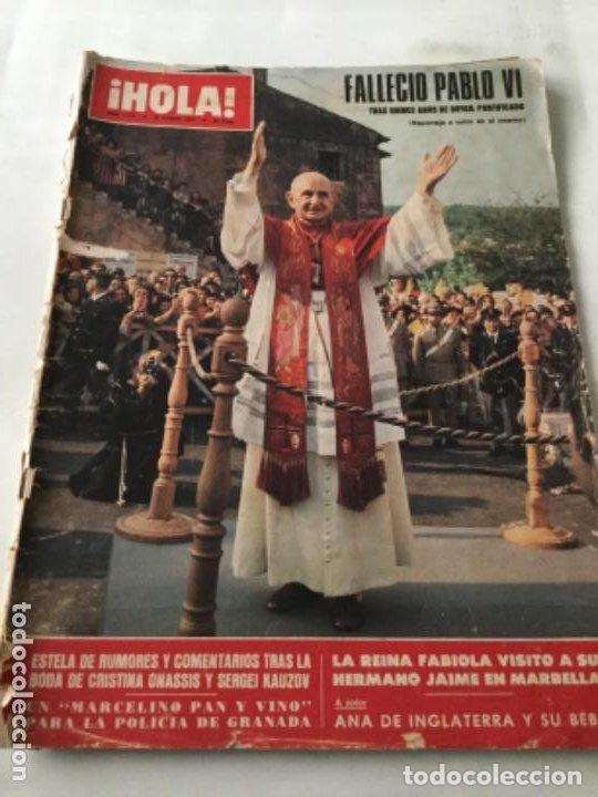 Coleccionismo de Revista Hola: Hola- 1978- pablo VI - Foto 1