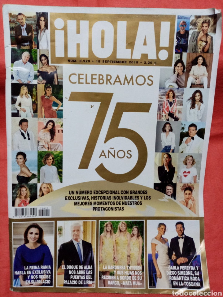 Collectionnisme de Magazine &iexcl;Hola!: Revista HOLA Especial 75 a&ntilde;os