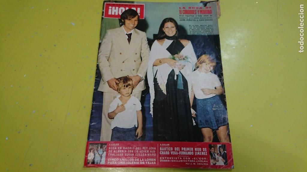 Coleccionismo de Revista Hola: REVISTA HOLA N&deg; 1626 A&Ntilde;O 1975 BODA DEL CORDOB&Eacute;S Y MARTINA, REY LEKA, CHARO VEGA.....
