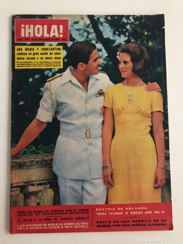 Collectionnisme de Magazine &iexcl;Hola!: Revista Hola num 1047 1969 Ana Maria Constantino Jacques Charrier Beatroz Holanda