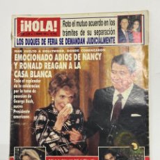 Coleccionismo de Revista Hola: ¡HOLA! Nº 2320. FEBRERO 1989. EMOCIONADO ADIOS DE NANCY Y RONALD REAGAN A LA CASA BLANCA. Lote 230336870