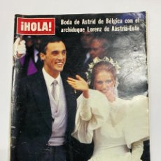 Coleccionismo de Revista Hola: ¡HOLA! Nº 2093. OCTUBRE 1984. BODA DE ASTRID DE BELGICA CON EL ARCHIDUQUE LORENZ DE AUSTRIA-ESTE. Lote 230339255