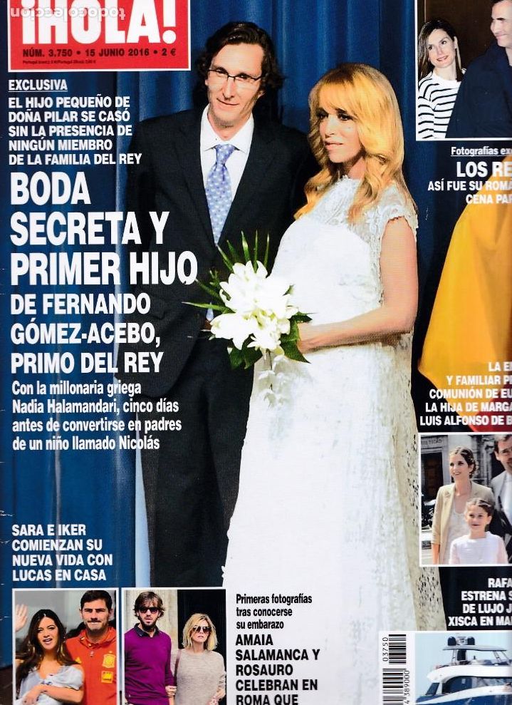 Collectionnisme de Magazine &iexcl;Hola!: &iexcl; HOLA ! - N&ordm; 3.750 / 15 JUNIO 2016