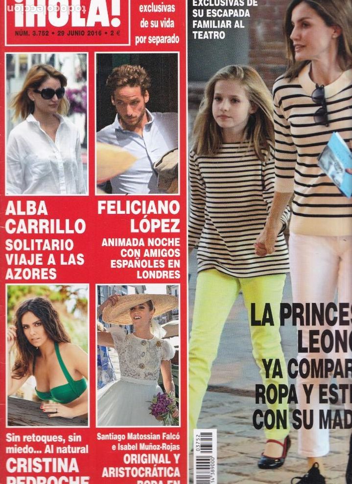 Coleccionismo de Revista Hola: &iexcl; HOLA ! - N&ordm; 3.752 / 29 JUNIO 2016