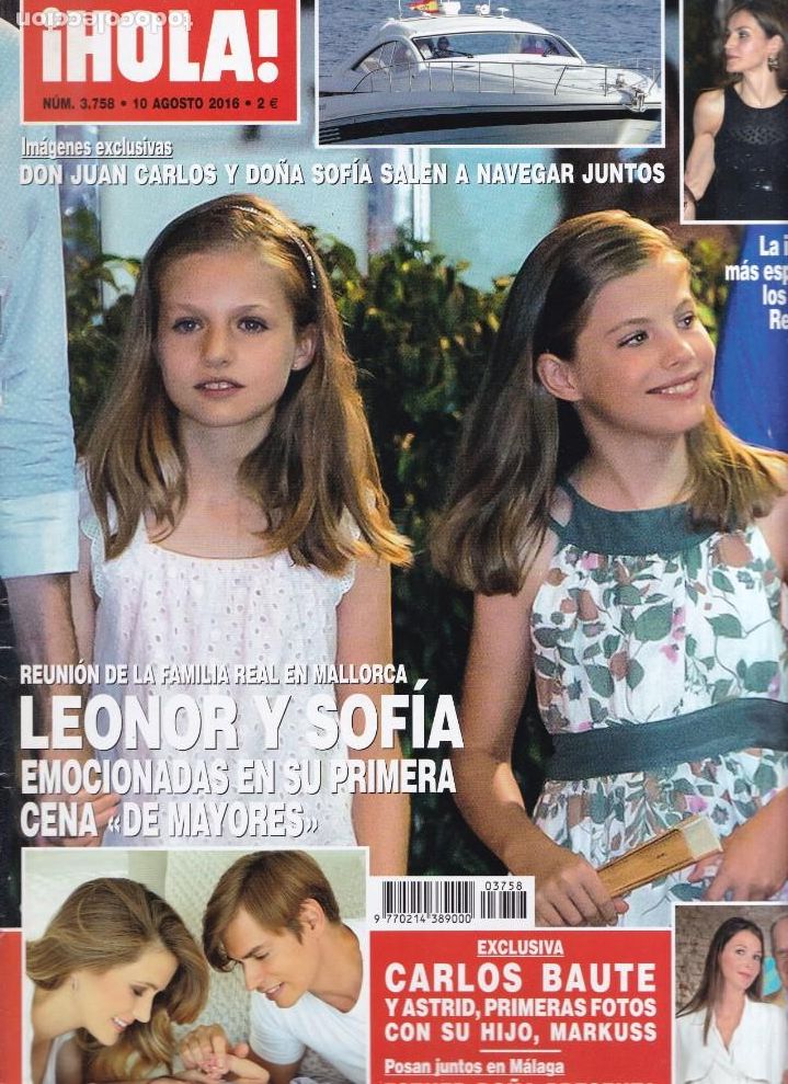 Coleccionismo de Revista Hola: &iexcl; HOLA ! - N&ordm; 3.758 / 10 AGOSTO 2016