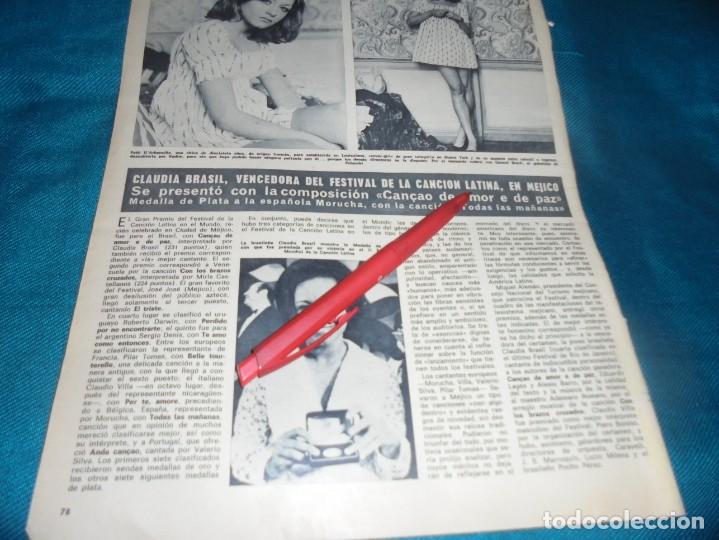 Collezionismo di Rivista &iexcl;Hola!: RECORTE : CLAUDIA BRASIL, GANA FESTIVAL CANCION ITALIANA. HOLA, MARZO 1970 (#)