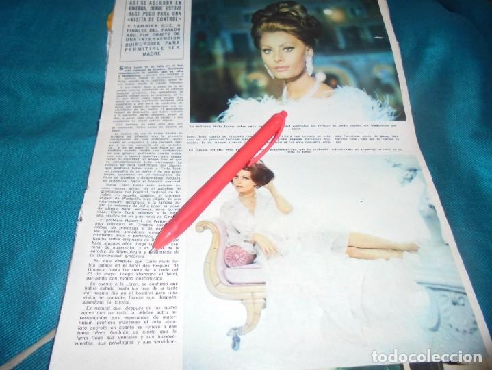 Coleccionismo de Revista Hola: RECORTE : SOFIA LOREN. HOLA, JUNIO 1968(#) - Foto 1