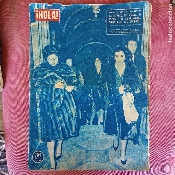 Coleccionismo de Revista Hola: Revista hola! 750 10 de enero de 1959 princesa Soraya y marquesa Villaverde