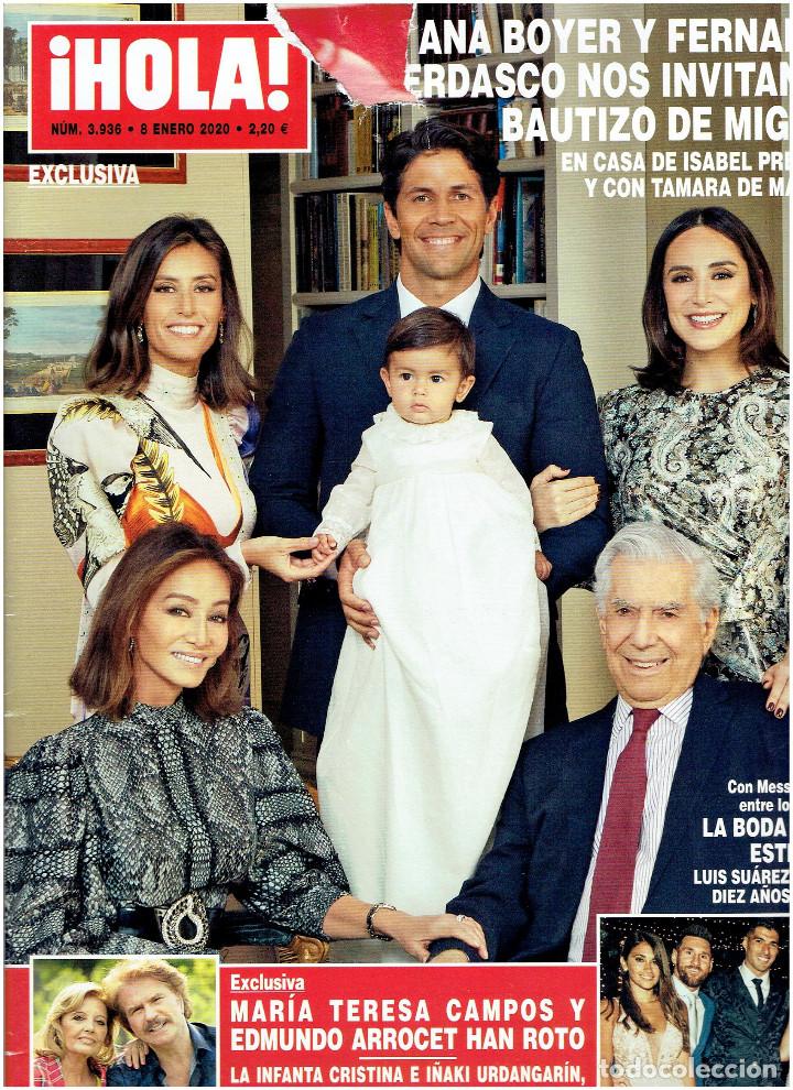 Coleccionismo de Revista Hola: REVISTA: &iexcl;HOLA!. N&ordm; 3936. ANA BOYER Y FERNANDO VERDASCO/MARIA TERESA CAMPOS,PUBLICIDAD/ 08/01/ 2020.