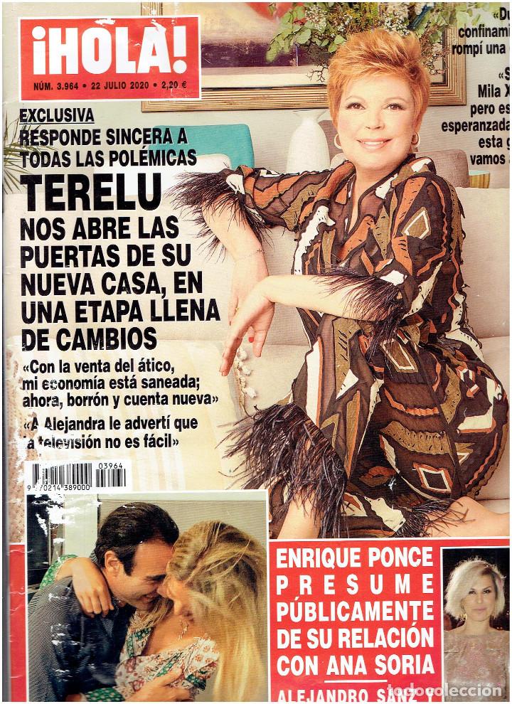 Coleccionismo de Revista Hola: REVISTA: &iexcl;HOLA!. N&ordm; 3964. TERELU CAMPOS/ENRIQUE PONCE, PUBLICIDAD/ 22/07/ 2020.